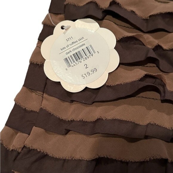 NWT Down East Girls Brown Ruffle Skirt size 2T - Picture 4 of 4